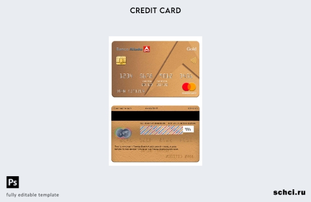 цифровая загрузка шаблона Mastercard банка Panama Banco Aliado